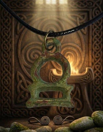 Keltisch Brons Prachtige hanger-amulet. Uitstekende staat.
