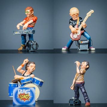 Figuur - Zes muzikanten (6) - Polystone, Antiek en Kunst