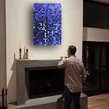 AVA Design - Hurricane Blue mirror premium design interior, Antiek en Kunst