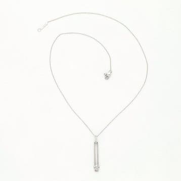 Collier - 18 carats Or blanc Diamant (Naturelle), Handtassen en Accessoires, Kettingen, Nieuw