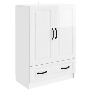 vidaXL Dressoir met lade Hoogglans Wit 66 x 34,5 x 92 cm, Huis en Inrichting, Verzenden, Nieuw