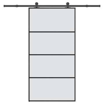 vidaXL Schuifdeur met beslag 102,5x205 cm ESG-glas en, Verzenden, Nieuw