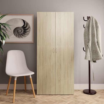 vidaXL Schoenenkast 80x35,5x180 cm bewerkt hout sonoma, Huis en Inrichting, Verzenden, Nieuw