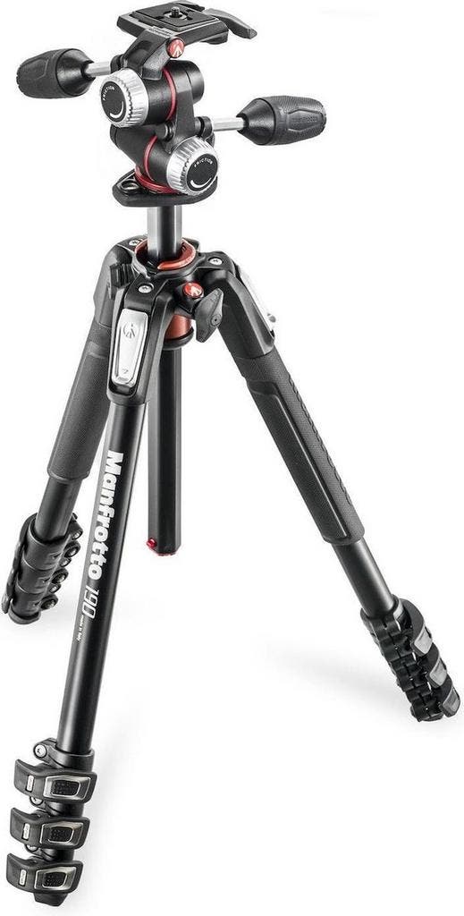 Camerastatief Manfrotto Alu Kit 4-S 3W MK190XPRO4-3W, Audio, Tv en Foto, Fotografie | Statieven en Balhoofden, Nieuw, Verzenden