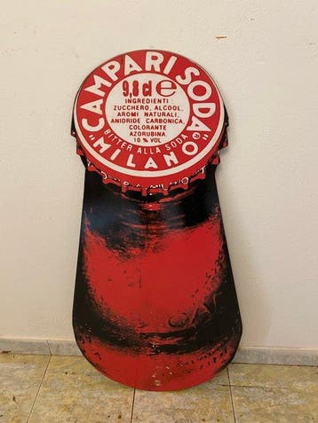 campari - Campari-fles van ijzer - campari spa - Plaque -