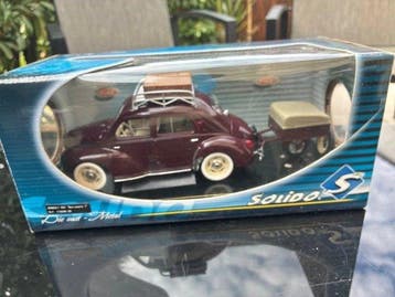 Solido 1:18 - Voiture miniature - Renault 4CV con remolque
