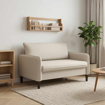 vidaXL XXL fauteuil Beige fluweel, Verzenden