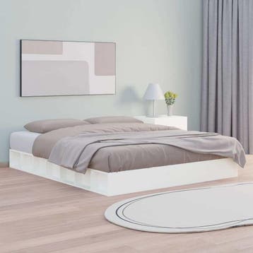 vidaXL Bedframe massief hout wit 180x200 cm, Huis en Inrichting, Verzenden, Nieuw