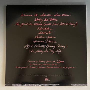 Michael Jackson - Thriller - Disque vinyle - Pressage