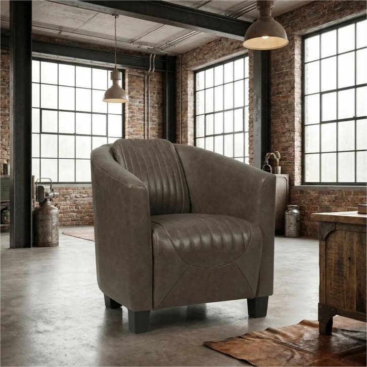 Leren fauteuil Press Special - Vintage Elephant, Maison & Meubles, Fauteuils, Enlèvement ou Envoi