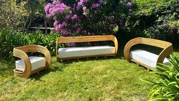 Banc de jardin - Bois - Banquette canapé dextérieur