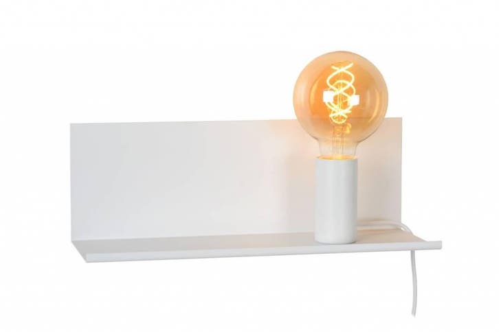 Lucide SEBO - Bedlamp - 1xE27 - Wit - 06218/01/31, Huis en Inrichting, Lampen | Losse lampen, Nieuw, Verzenden