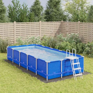 vidaXL Zwembadgrondzeil 640x321 cm polyester geotextiel, Verzenden