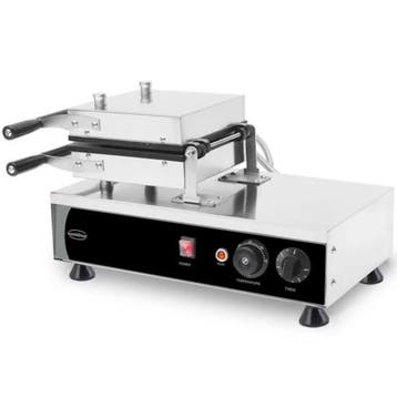 Wafelijzer | Enkel | Brusselse Wafels (88x88x26mm) | 1.2kW, Verzenden