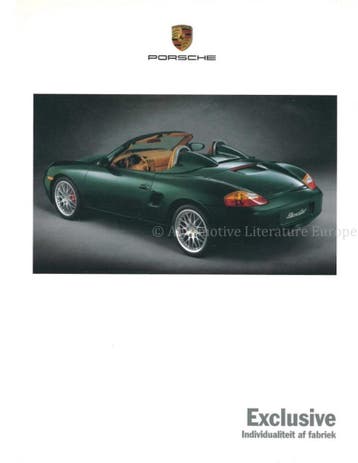 2001 PORSCHE EXCLUSIVE BROCHURE NEDERLANDS, Boeken, Auto's | Folders en Tijdschriften, Nieuw