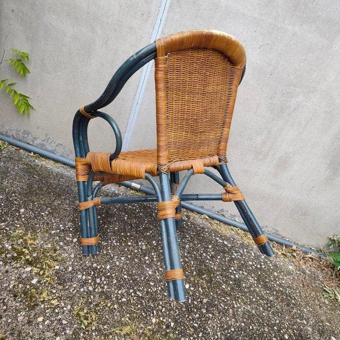 Fauteuil - Tuin-/ veranda-stoel - vimini / bamboe, Antiquités & Art, Art | Objets design