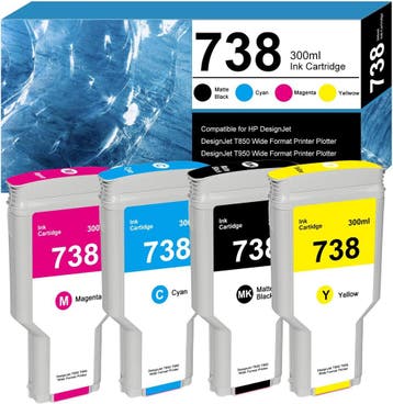 HP 738XL Inktset 4x300ml | Tweede kansje | OP = OP, Computers en Software, Printers, Zwart-en-wit printen, Verzenden, Inkjetprinter