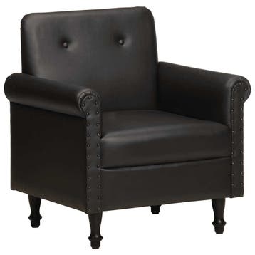 Kuipstoel leer zwart | -35% Retour Deal | Snel zijn, Verzenden, Minder dan 75 cm, Leer, Zo goed als nieuw