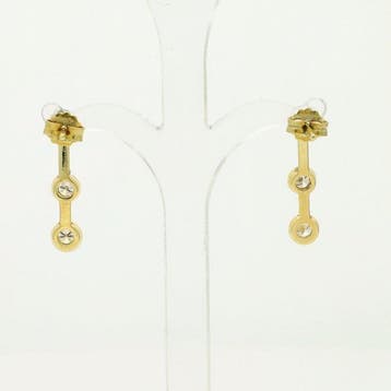 Boucles doreilles - 14 carats Or jaune Diamant (Naturelle), Nieuw
