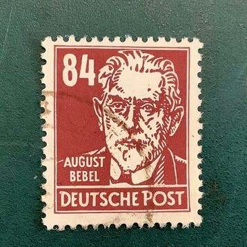 RDA 1951 - Bebel avec défaut de disque et constat Paul -, Postzegels en Munten, Gestempeld