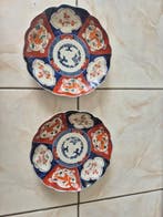 Paar porseleinen borden uit Japan, Imari-stijl, 19e eeuw,, Antiek en Kunst
