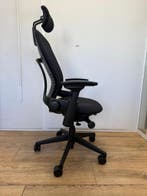 Refurbished Steelcase Leap V2 Met Hoofdsteun - Incl Garantie, Verzenden, Zwart, Zo goed als nieuw, Bureaustoel