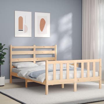vidaXL Bedframe zonder matras massief grenenhout 140x200 cm, Verzenden, Nieuw