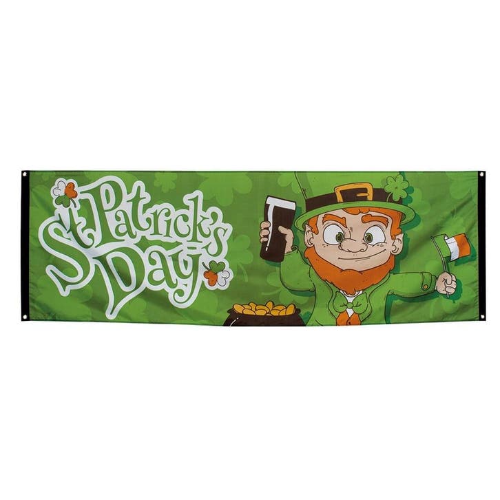 St. Patricks Day Straatvlag 1,5m, Hobby en Vrije tijd, Feestartikelen, Nieuw, Verzenden