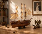 ENORME Voilier Fregate DU NAPOLEON en bois 90CM bateau, Nieuw