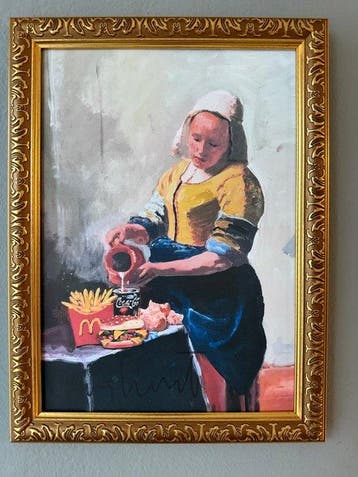 Peter Klashorst (1957) - Het melkmeisje McDonalds