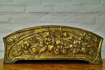 Jardinière - Grote koperen jardinière met decoratie van