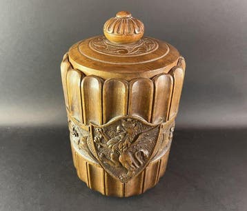 Pot à tabac - Noyer - Italie, argent 800