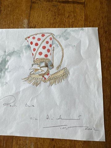 Turf - 1 Dessin original dédicacé - La Nef des fous - 2002, Nieuw