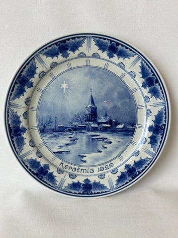 De Porceleyne Fles, Delft - Wandbord - Kerst bord -