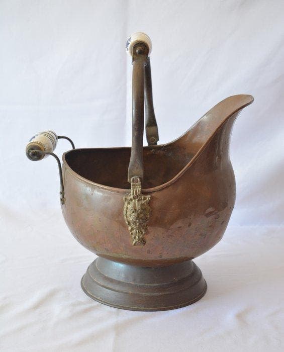 Emmer - Delfts blauw - Emmer voor kolen, Antiquités & Art, Curiosités & Brocante