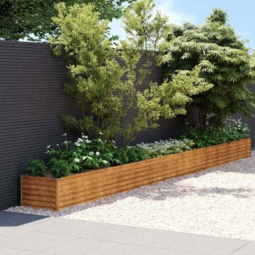 vidaXL Verhoogde tuinbak 580x50x36 cm cortenstaal, Verzenden, Nieuw