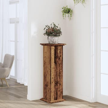 vidaXL Plantenstandaard 33x33x100 cm bewerkt hout oud, Verzenden