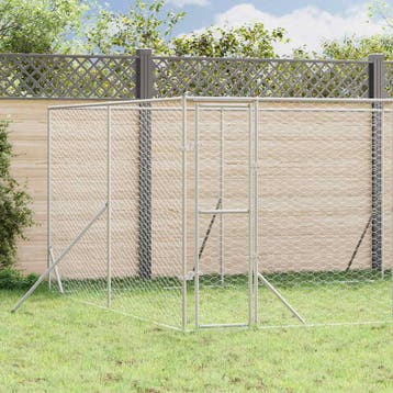 vidaXL Hondenkennel voor buiten 8x4x2 m gegalvaniseerd staal, Verzenden, Nieuw