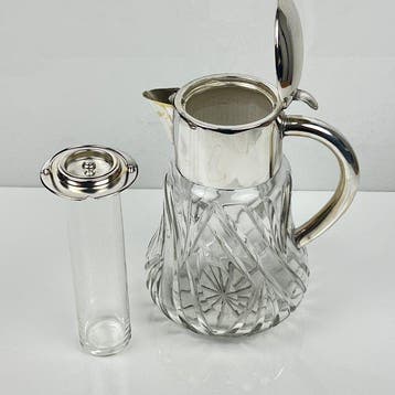 HKE - Kruik - Crystal Pitcher - iced drinks - Verzilverd,
