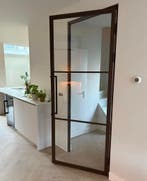 Stalen deur met kozijn binnendeur | kant-en-klaar, 80 tot 100 cm, Binnendeur, Nieuw, Glas