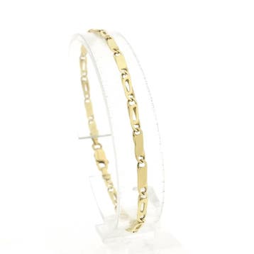Gouden fantasie schakelarmband, Ophalen of Verzenden, Gebruikt, Goud, Goud