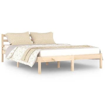 Massief houten bed 140x200 | 34% korting | Retour deal, Huis en Inrichting, Slaapkamer | Bedden, Overige kleuren, Tweepersoons