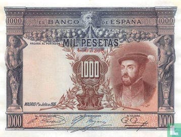 Spanje - 1000 peseta  - 1925, Verzenden, Los biljet