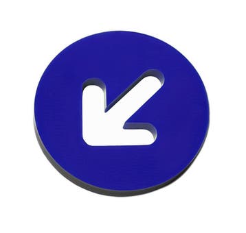 Kunststof pijl (8x80 mm, blauw, pmma, zelfklevend), Verzenden