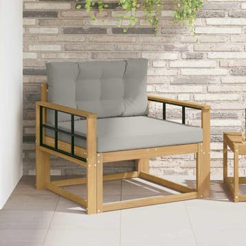 vidaXL Buiten Midden Sofa Polyester Wit, Verzenden