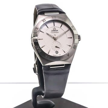 OMEGA - 34 mm, stainless on leather strap - Constellation