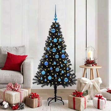 vidaXL Kerstboom Zwart 150 cm PVC, Verzenden