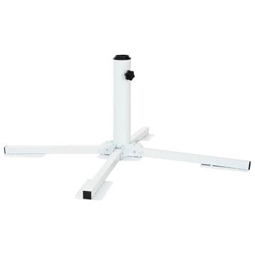 vidaXL Parasol Stand Wit Staal, Tuin en Terras, Verzenden, Nieuw