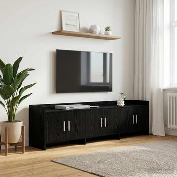 vidaXL TV Kast 168 x 33 x 47 cm Zwart eiken Bewerkt hout, Verzenden