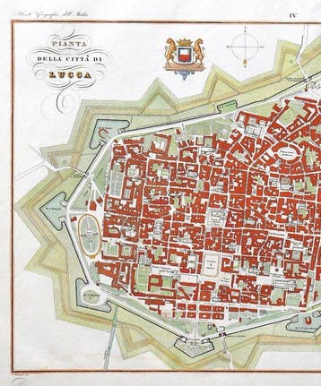 Italië - Lucca, Toscane; Zuccagni Orlandini - Pianta della, Nieuw